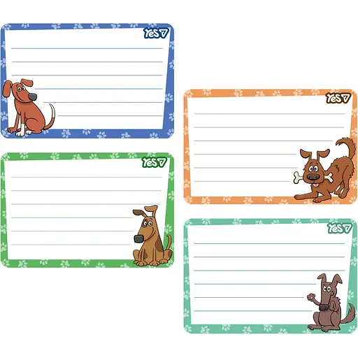 Наліпки на зошити Yes Собачки 8 шт. (955542)