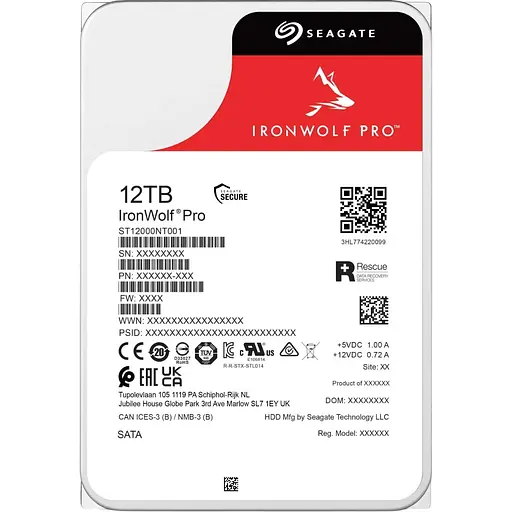 Жесткий диск 3.5" Seagate IronWolf Pro 12TB SATA 256MB (ST12000NT001) [140997] - фото 4