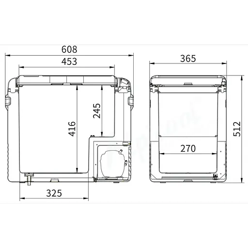 Компрессорный автохолодильник Alpicool CL50G (45 литров, LG Compressor) - фото 6