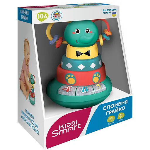 Інтерактивна розвиваюча іграшка Kiddi Smart Слоненя Грайко (1305-UK) - фото 2