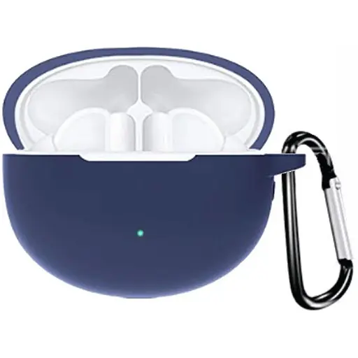 Чохол-накладка DK Silicone Candy Friendly з карабіном для Huawei FreeBuds 4i (dark blue)