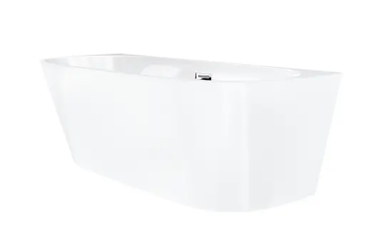 Ванна акрилова окремостояча Corsan Mono 160x75 пристінна E-029L Білий - фото 4