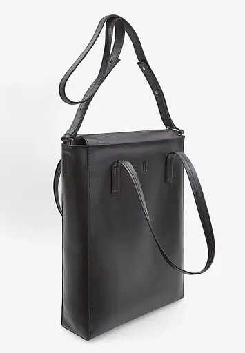 Шкіряний шоппер Nancy чорний - фото 4