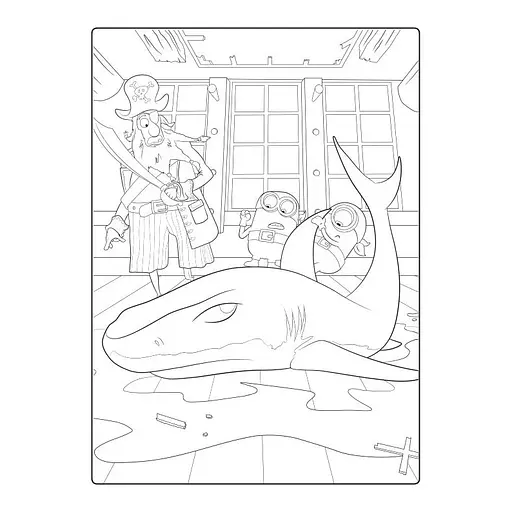 Розмальовка Посіпаки "Посіпаки-пірати" 1433003 з наліпками - фото 2