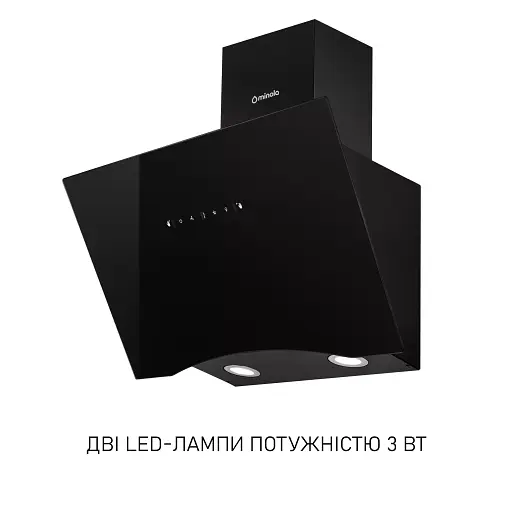 Вытяжка декоративная наклонная Минола HVS 6812 BL 1200 LED - фото 3