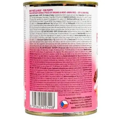 Вологий корм Brit Care Pate&Meat для цуценят з куркою й індичкою 400 г - фото 4