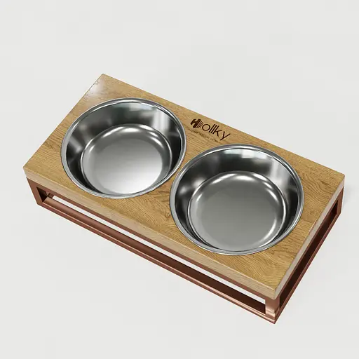 Hollky Base XS — миски на підставці для маленьких собак та котів (2 × 0,25 л) - фото 9