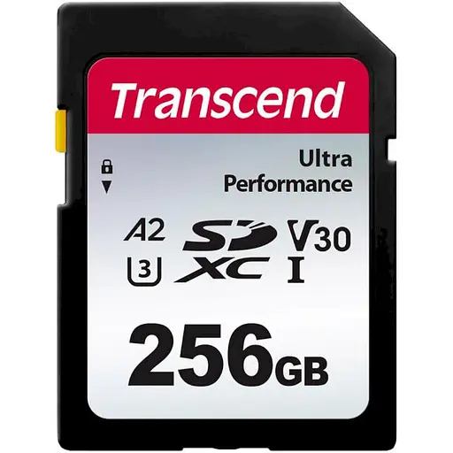 Карта памяти Transcend 256GB SD C10 UHS-I U3 A2 R160/W90MB/s 4K (TS256GSDC340S) - фото 1