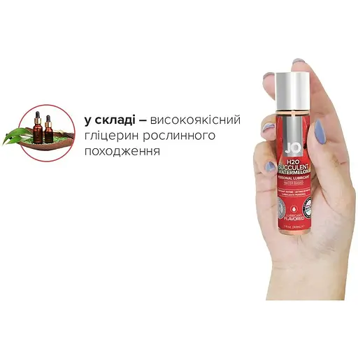 Змазка на водній основі System JO H2O - Watermelon (30 мл) - фото 4