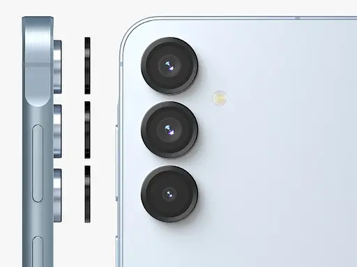 Захисне скло DK для Samsung Galaxy A55 A556 на камеру Lens Metal Ring Eagle Eye 017695 black 2 шт. - фото 6