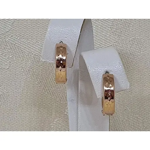 Золоті сережки Tango з алмазною гранню. 470330 - фото 4