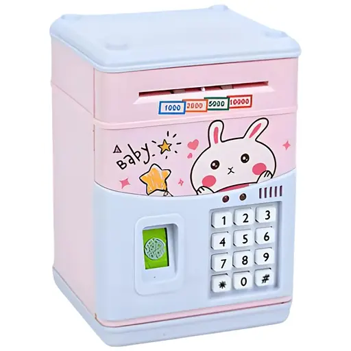 Копилка-сейф детская MK 5398 с кодом отпечатком музыкой и USB с кроликом