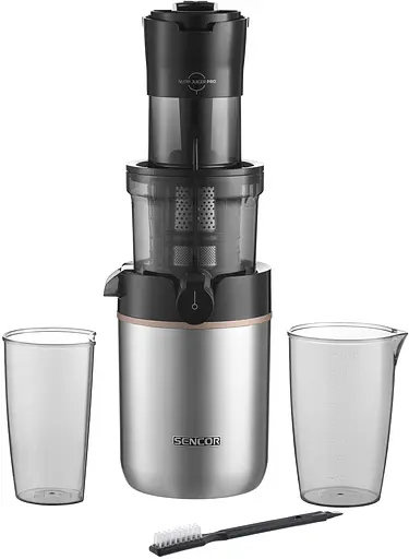 Sencor Соковыжималка отцентрированная 200Вт, жмых-0.6л, желоб на целое яблоко, пластик/металл, нерж. сталь-черный - фото 10