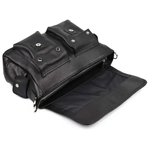 Кожаная мужская сумка через плечо TARWA 27х39х12 см sum0025373 - фото 5