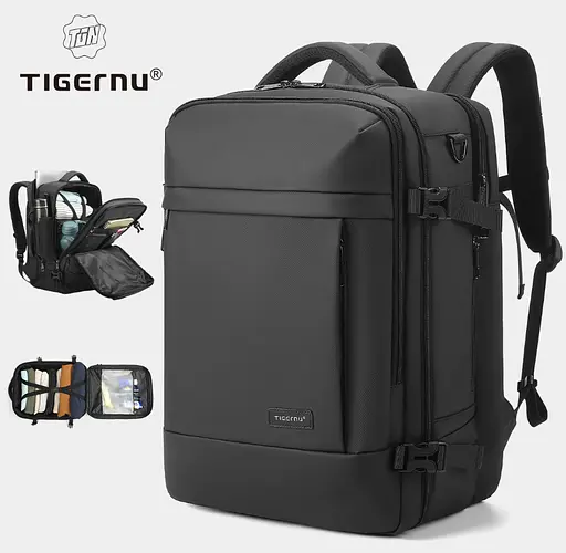 Рюкзак міський Tigernu T-B9990 27л з відсіком для ноутбука до 15.6" та USB Black (18197) - фото 5
