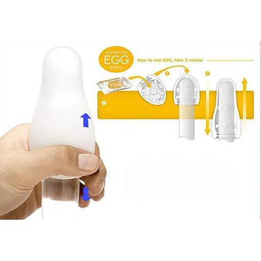 Мастурбатор яйце Tenga Clicker репліка хвиляста текстура Помаранчевий - фото 3