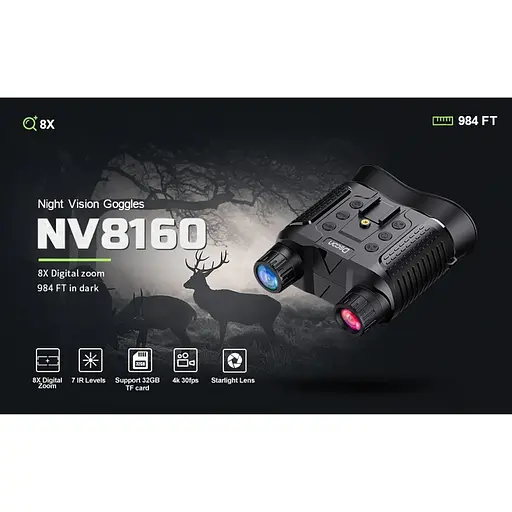 Очки ночного видения ПНВ с видео/фото записью и креплением на голову Dsoon NV8160, на аккумуляторе (100950) - фото 8