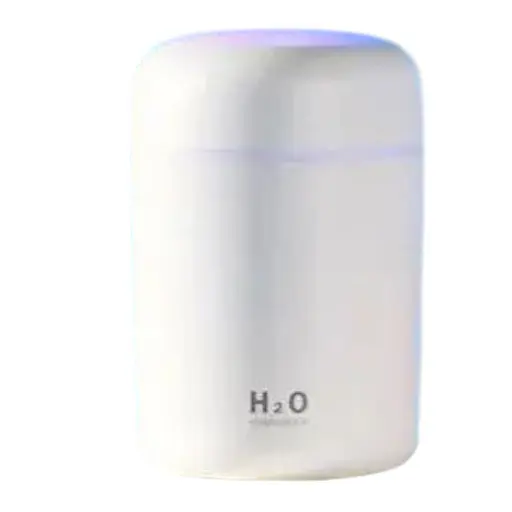 Портативний світлодіодний ультразвуковий зволожувач повітря Humidifier H2O 300 мл білий