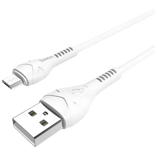 Кабель Hoco Micro USB Cool Power X37 1 метр білий - фото 1
