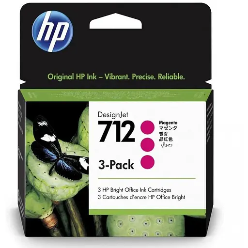 Струменевий картридж HP 712 Magenta 3-Pack (3ED78A)