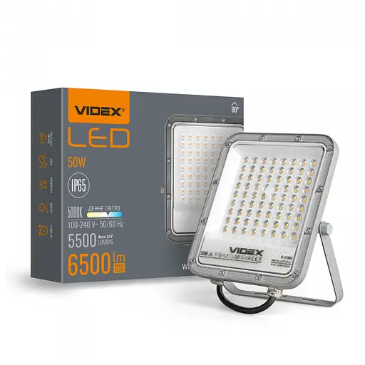LED прожектор PREMIUM VIDEX F2 50W 5000K - фото 1
