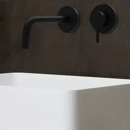 Змішувач для раковини настінний Paffoni Light вилив 123 мм black matt LIG104NO70, Чорний матовий - фото 7