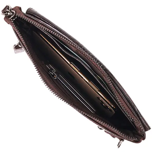 Клатч кожаный мужской Canpellini 21,5х13,5х1 см sum0022426 - фото 5