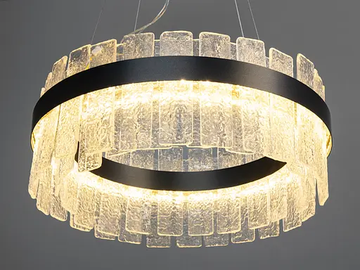 Високоефективна кришталева світлодіодна люстра підвіс, 110 Вт, бронза - фото 3