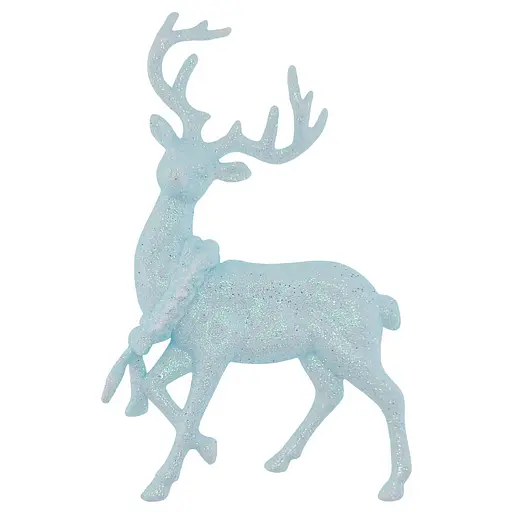 Елочная игрушка MIS LT Олень 8,5х13х3 см голубой - фото 1