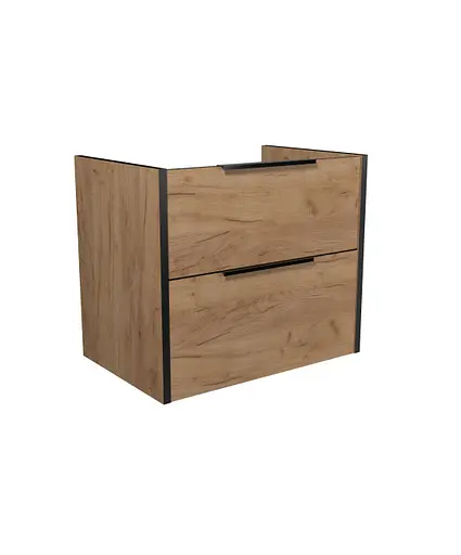 Тумба Мойдодир під стільницю Line Craft 70-А дуб крафт/Чорний - фото 3