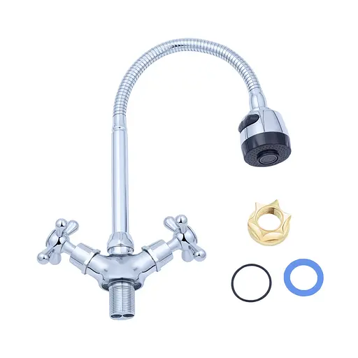 Змішувач для кухні з гнучким виливом Agua Toledo-C039 CV018082 Хром - фото 6