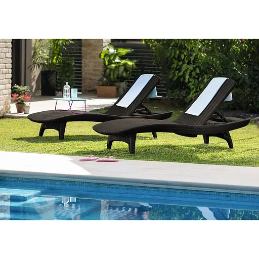 Шезлонг пластиковый Keter Pacific, коричневый - фото 3