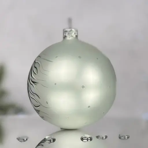 Ялинкова прикраса Санта Шоп Символ 2026 Стрімкий кінь білий скло (4820001180541) - фото 3