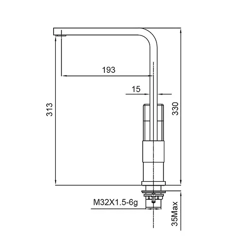 Змішувач для кухні Koer KB-70010-05 KR3489 Чорний матовий - фото 2