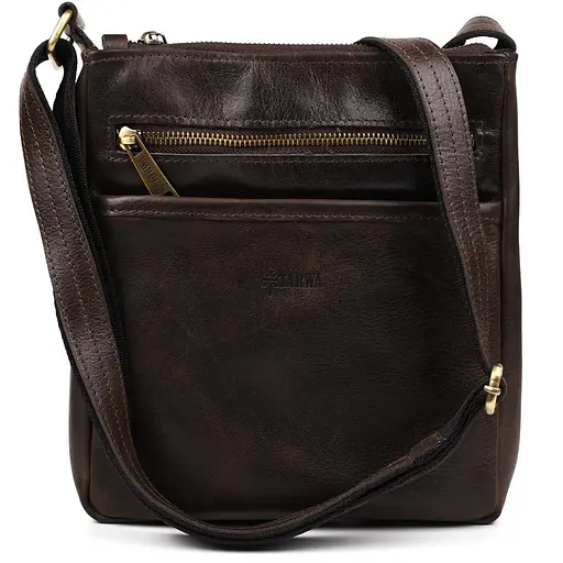 Чоловіча шкіряна сумка через плече TARWA 22х25.5х3.5 см sum0025362 - фото 4