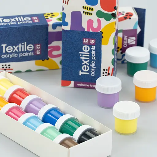 Набор акриловых красок для росписи тканей Colors 12×10 мл Arteo - фото 5