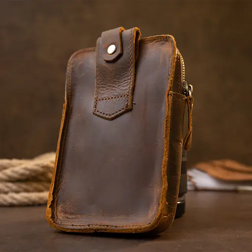 Чоловіча шкіряна сумка Vintage 10,5х17х4 см sum0013978 - фото 7