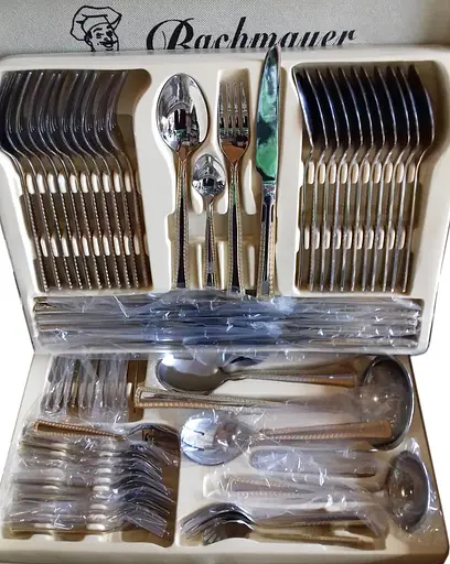 Набор столовых приборов Bachmayer BM-7285 на 12 персон в подарочном чемодане 72 предмета - фото 5