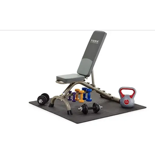 Гантели для фитнеса York Fitness виниловые круглые 2х2кг желтый - фото 4