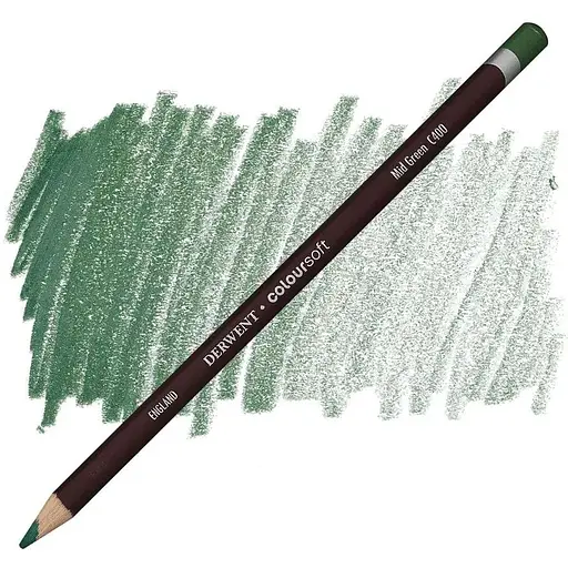 Карандаш цветной Derwent Coloursoft С400 Зеленый средний