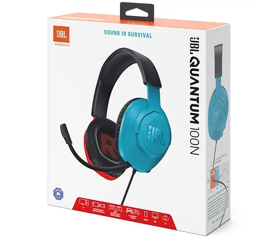 Наушники JBL проводные геймерские QUANTUM 100N ( QTUM100N) черные - фото 9