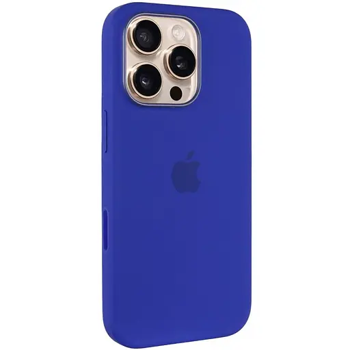 Чехол Epik Silicone case AAA с Magsafe и анимационной кнопкой для Apple iPhone 16 Pro Max 6.9 Ultramarine