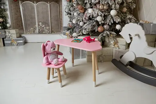 Дитячий столик Хмара (Рожевий) та стільчик Зайчик (Рожевий) - фото 8