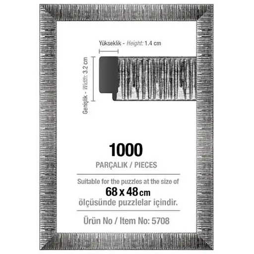 Рамка для пазлів Art Puzzle 1000 ел. 29 мм срібна (5708) - фото 1