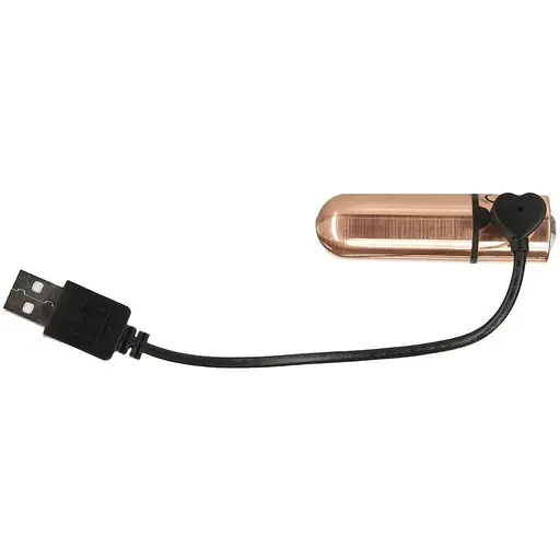 Вибропуля PowerBullet First-Class Bullet 2.5″ with Key Chain Pouch Rose Gold 9 режимов вибрации - фото 2