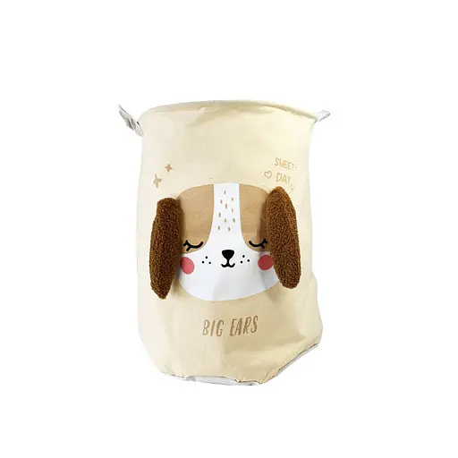 Кошик для іграшок та білизни "Big ears Собачка" Mega Zayka MGZ-1009(Biege) 50 х 40 см - фото 1