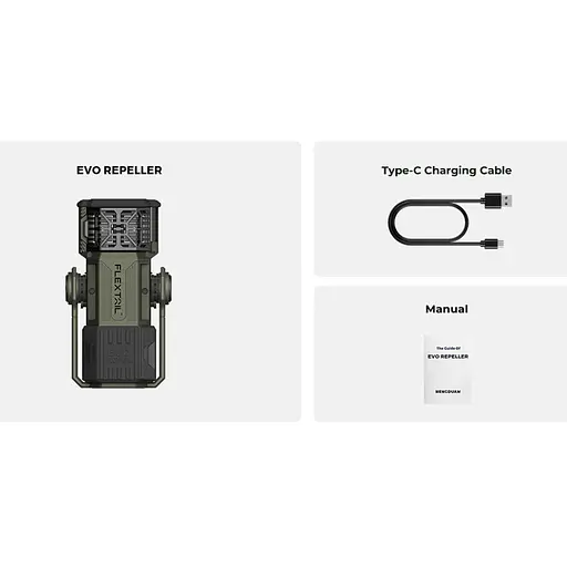 Кемпинговый фумигатор-фонарь Flextail Evo Repel с функцией Power Bank Type-C (Зеленый) - фото 2