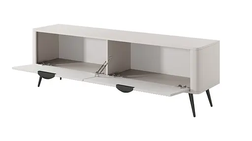 Тумба під телевізор Perfect Home Ланте / Lante 2-дверна з чорними ніжками 2D/163 Беж (PFH-091183) - фото 2