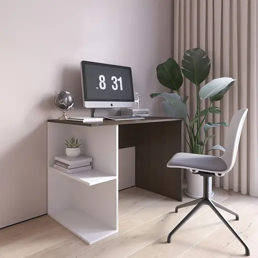 Компьютерный стол Vays D-7, письменный, с полками налево, ЛДСП, 100×60×76 см - для дома, офиса, учеба - фото 7