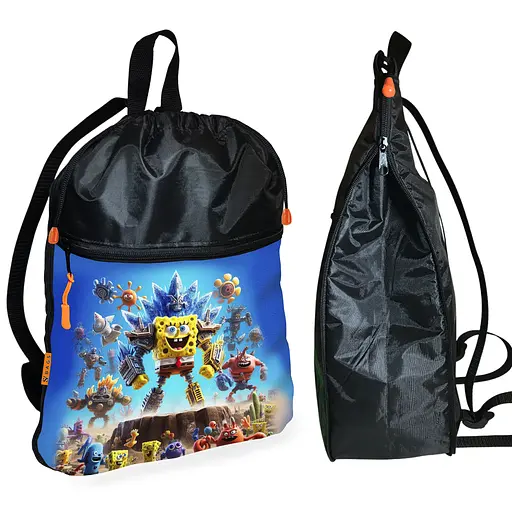 Шкільний рюкзак дитячий Губка Боб + Сумка для взуття спортивної форми рюкзак-мішок для хлопчика (01687) - фото 2